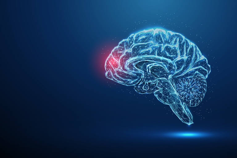 abstract blue brains red spot brains deseases