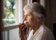 Depressed,Senior,Woman,At,Home,Feeling,Sad.,Elderly,Woman,Looks