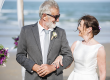 senior couple getting married beach